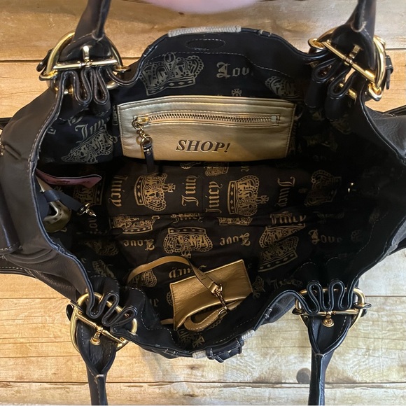 Juicy Couture Vintage Y2K Black Leather Handbag - Picture 8 of 16